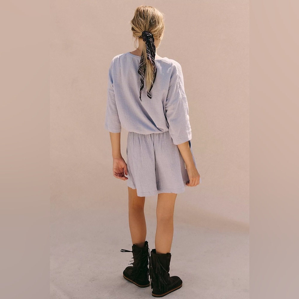 Free People Cyrus Shorts Set - Dried Hydrangea - Picture 2 of 4